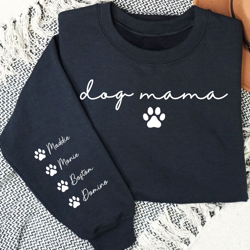 Dog Mama - Stylish Personalized Custom Long Sleeve Unisex T-shirt for Pet Lovers
