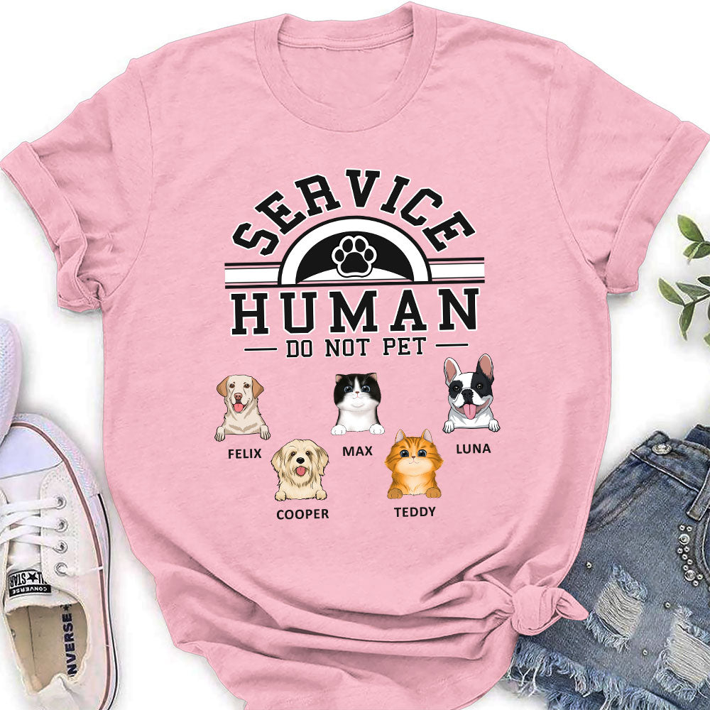 Personalized Custom Women's Pet Service Human Logo T-shirt - Ideal Gift for Pet Lovers