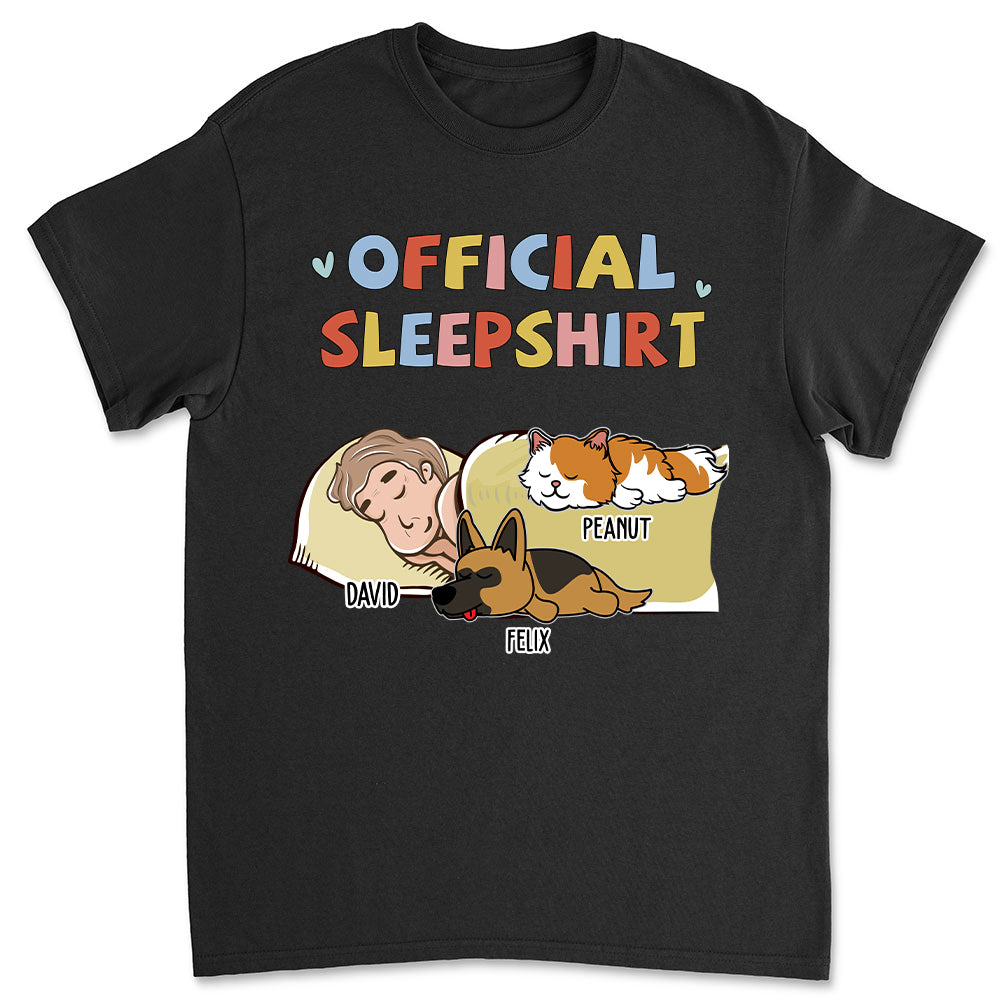 Sleeping Pet Personalized Custom Premium T-shirt Version 2 - Men's 4.2 oz Lightweight Airlume Cotton Blend