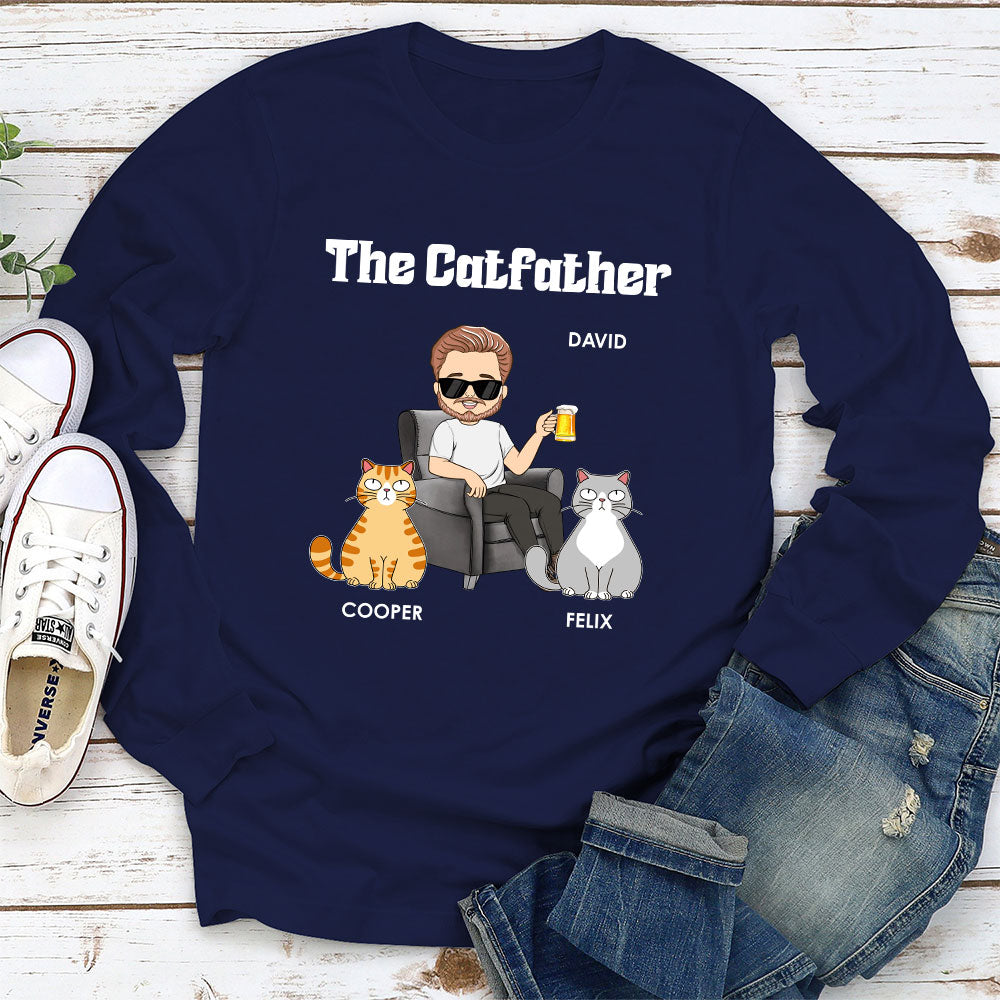 The Catfather - Exclusive Personalized Custom Long Sleeve T-shirt for Pet Lovers