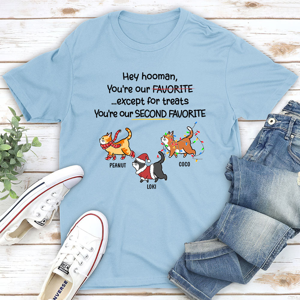 Cat Lovers' Second Favorite - Personalized Custom Unisex 5.3 oz T-shirt