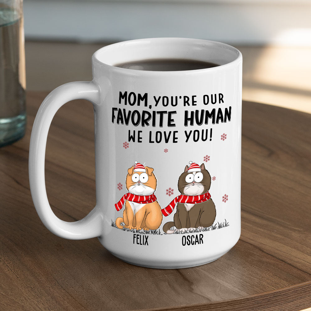 Favorite Human We Love - Personalized Custom Ceramic Coffee Mug for Pet Lovers in 11oz and 15oz Sizes
