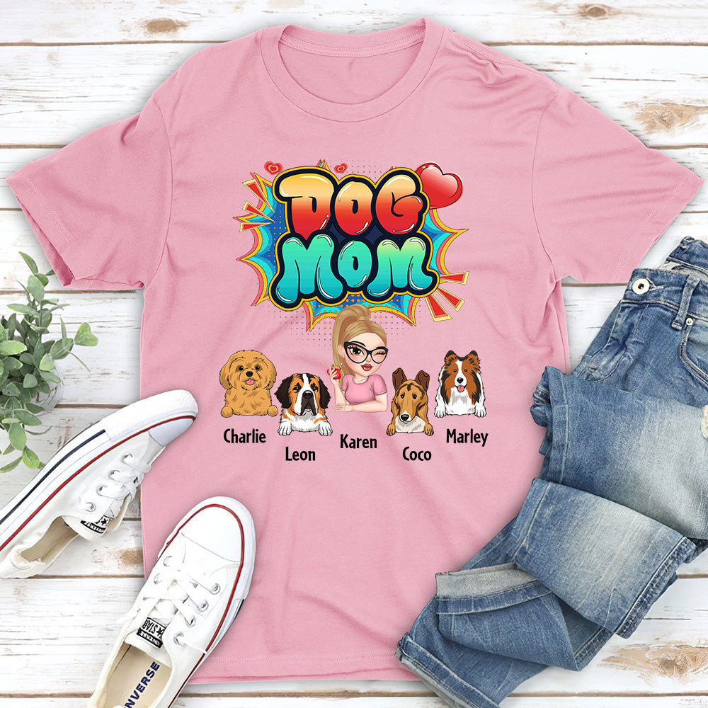 Sweet Dog Mom - Customizable Personalized Unisex 5.3 oz T-Shirt for Pet Lovers