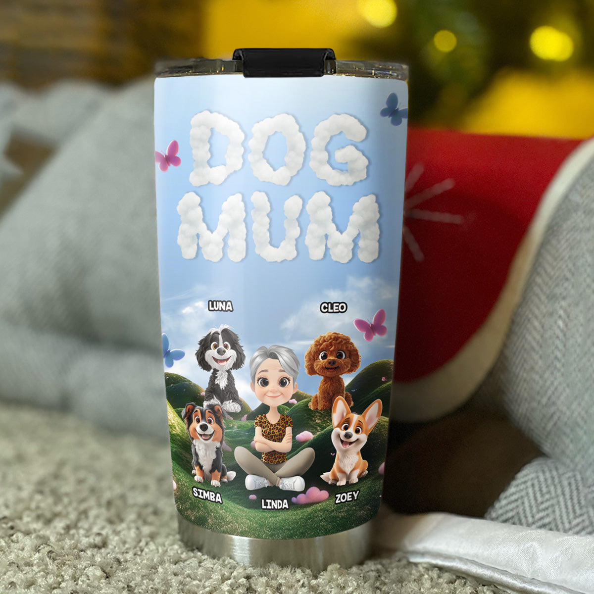 Best Dog Mom Ever - Personalized Custom 20oz Stainless Steel Tumbler with Double-Walled Vacuum Insulation