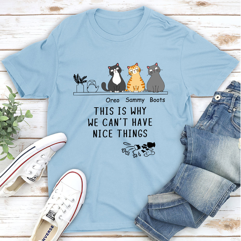 The Naughty Cats - Personalized Custom Unisex 5.3 oz T-shirt for Pet Lovers