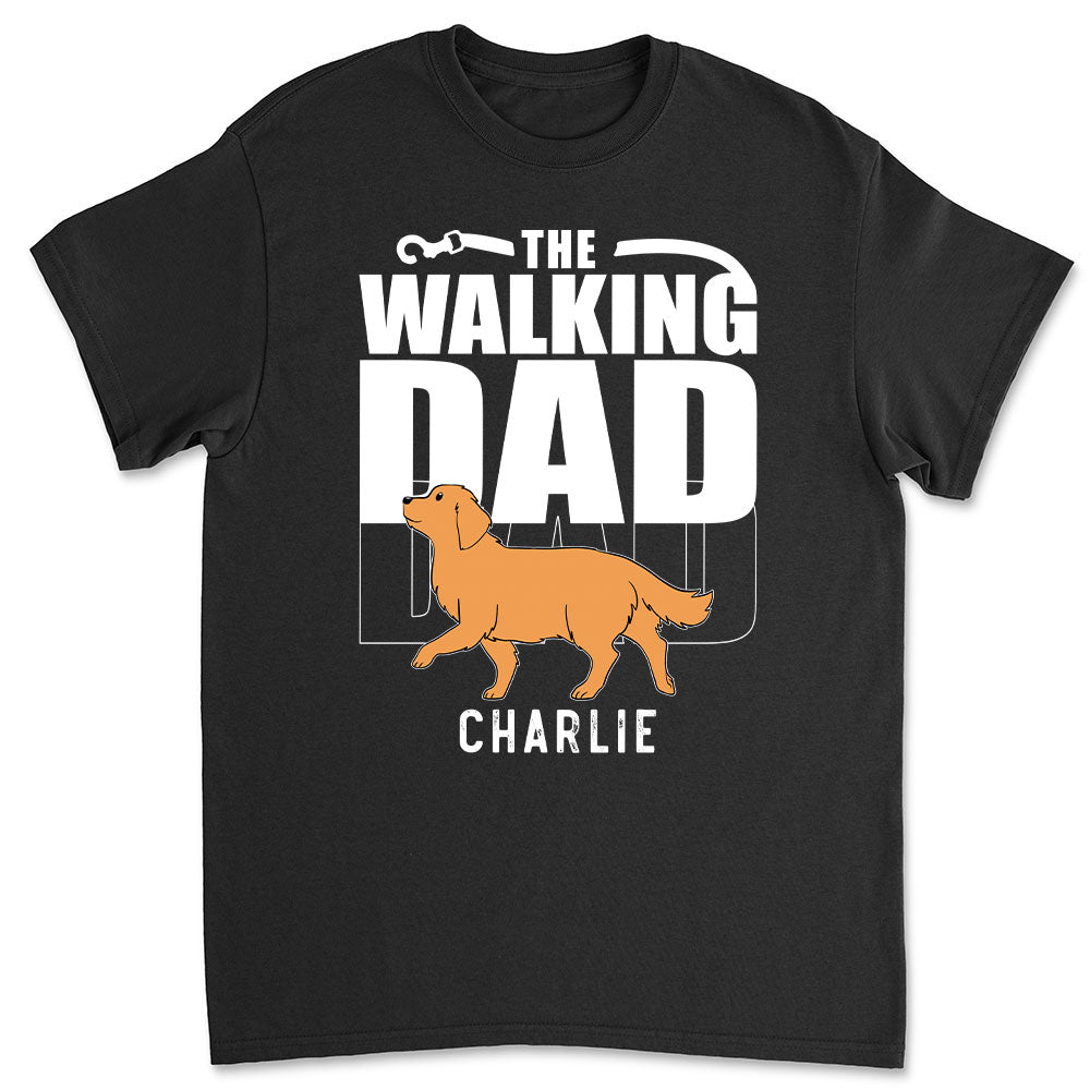 Personalized Custom Premium Walking Dad/Mom T-shirt - Ideal Gift for Pet Lovers