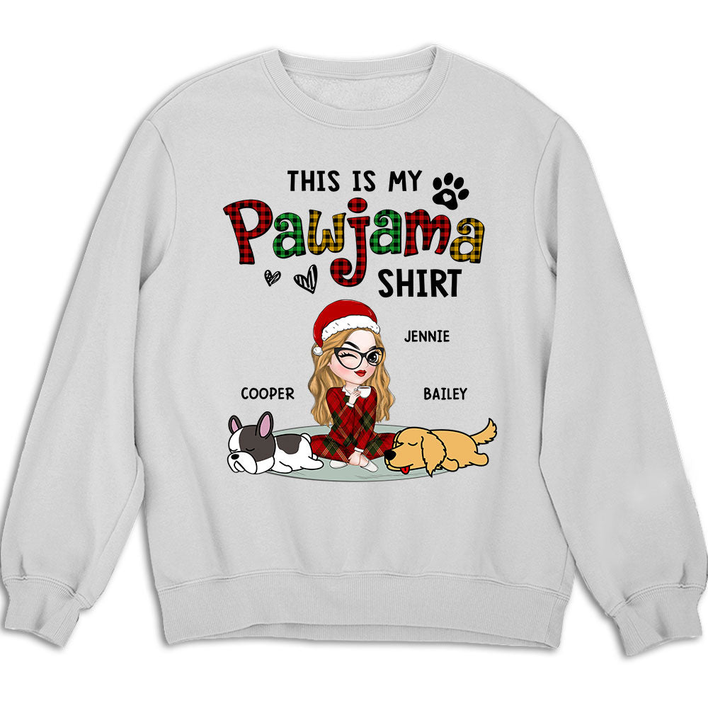 Pawjama Shirt Version 2 - Customizable Personalized Unisex 8.0 oz Sweatshirt for Pet Lovers