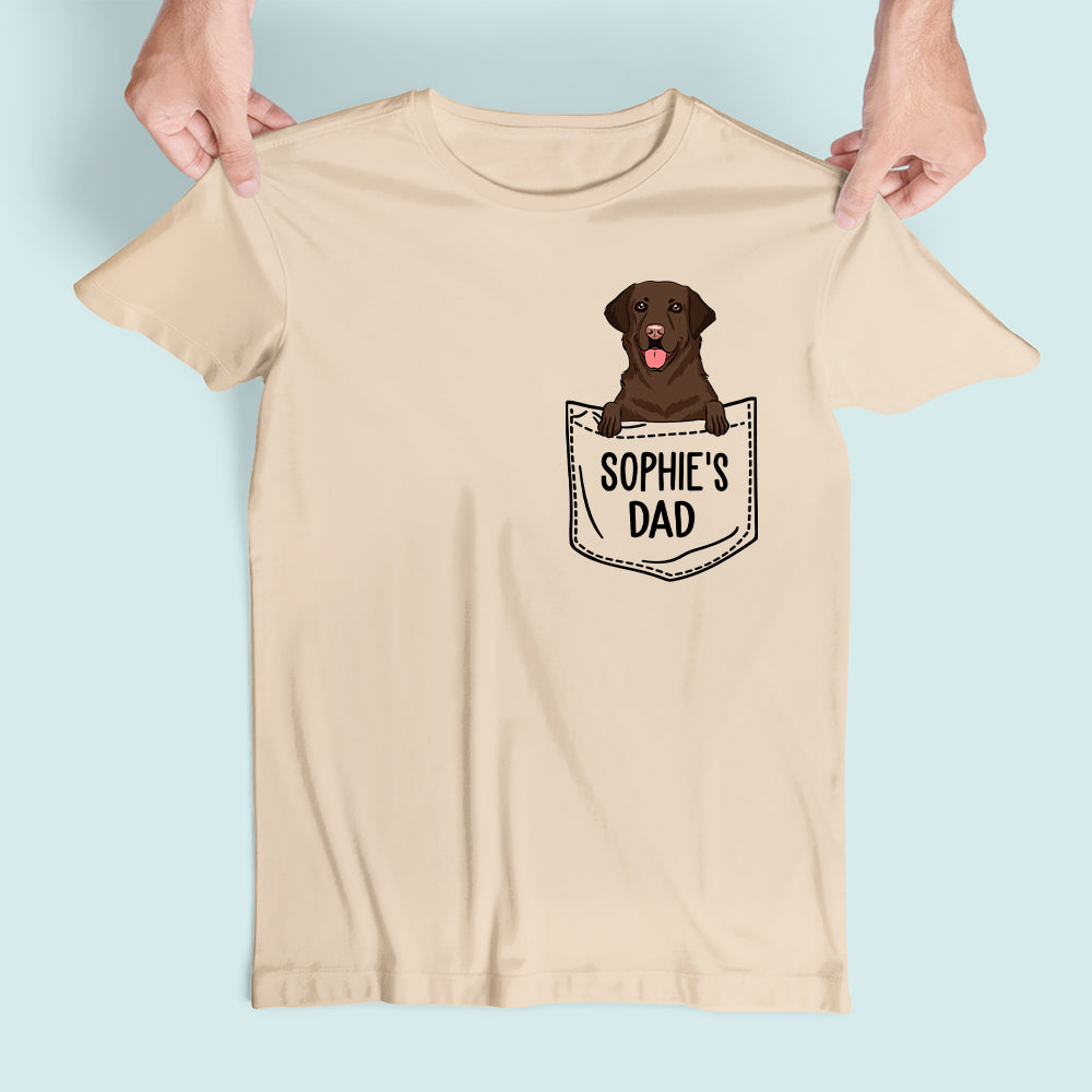 Personalized Custom Unisex Pocket Dog Mom/Dad T-shirt - Ideal Gift for Pet Lovers