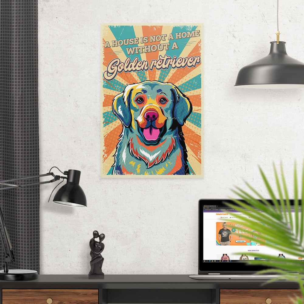 Stunning Without A Golden Retriever Poster - High - Quality Prints in Two Sizes