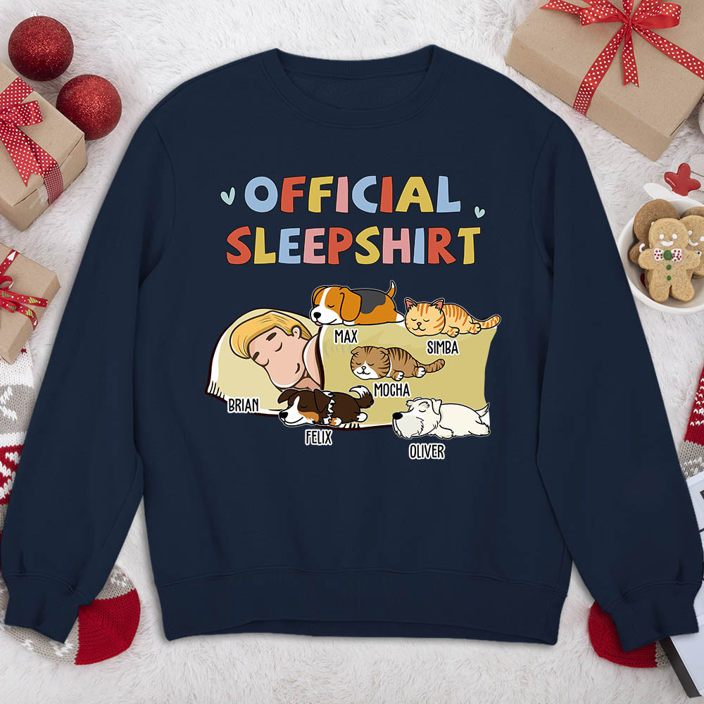 Sleeping Pet Personalized Custom Sweatshirt Version 2 - 8.0 oz Unisex Perfect Gift
