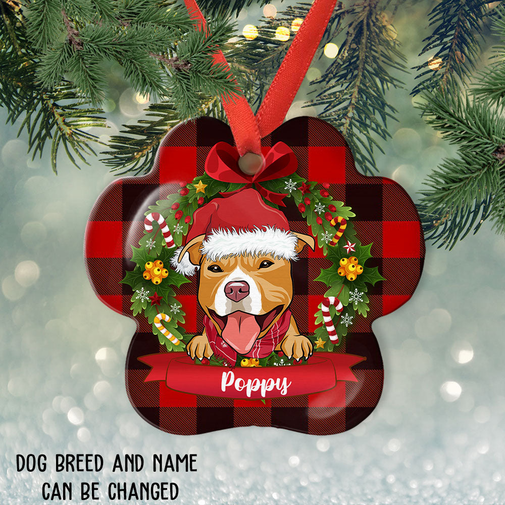 Christmas Personalized Custom Aluminum Dog Name Ornament - Ideal Holiday Gift