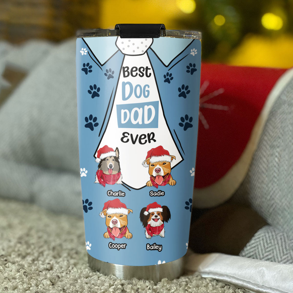 We Love You Best Dog Dad - Premium Personalized Custom 20oz Stainless Steel Tumbler