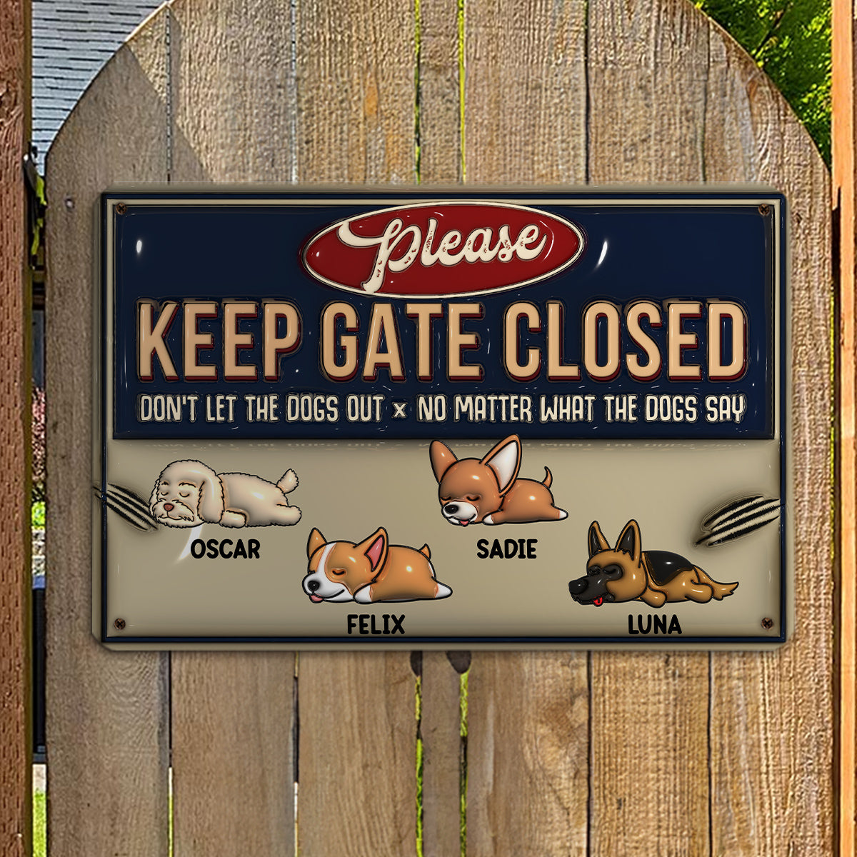 No Matter What - Stunning Personalized Custom 3D Inflated Effect Metal Sign for Home and Office Decor
