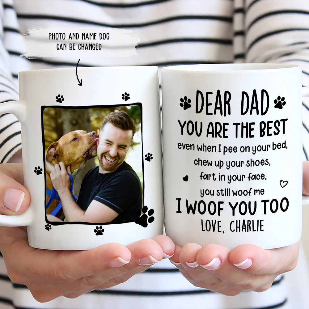 I Woof You Too - Exquisite Personalized Custom Coffee Mug - Ideal Gifts For Passionate Dog Lovers