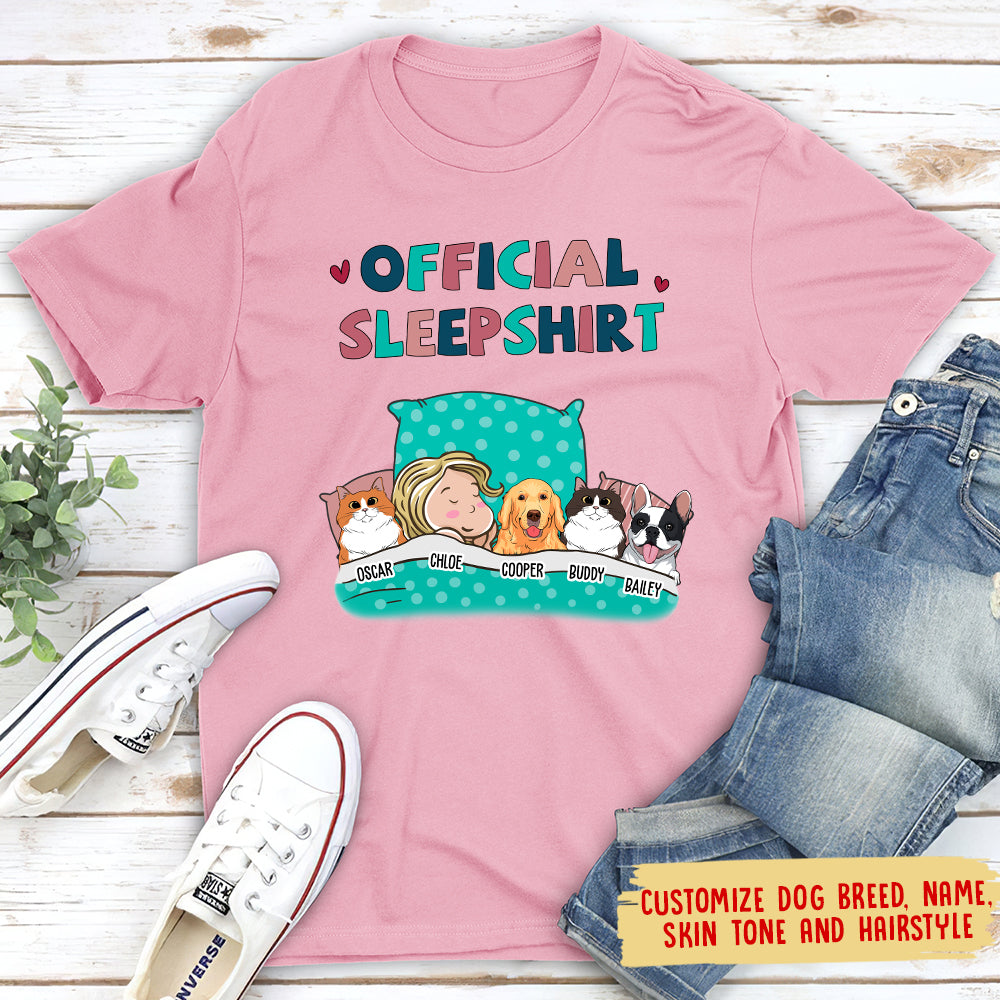 Personalized Custom Unisex Pet Official Sleepshirt - 5.3 oz Heavy Cotton T-shirt