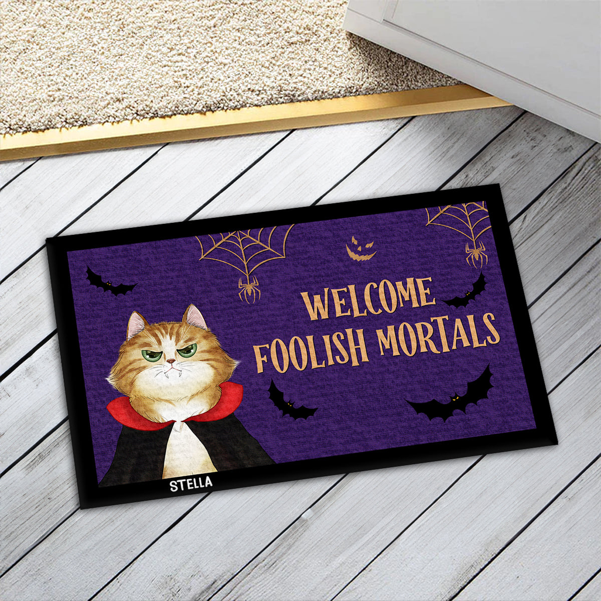 Foolish Mortals - Customizable Personalized Doormat for Pet Lovers with High - Quality Printing