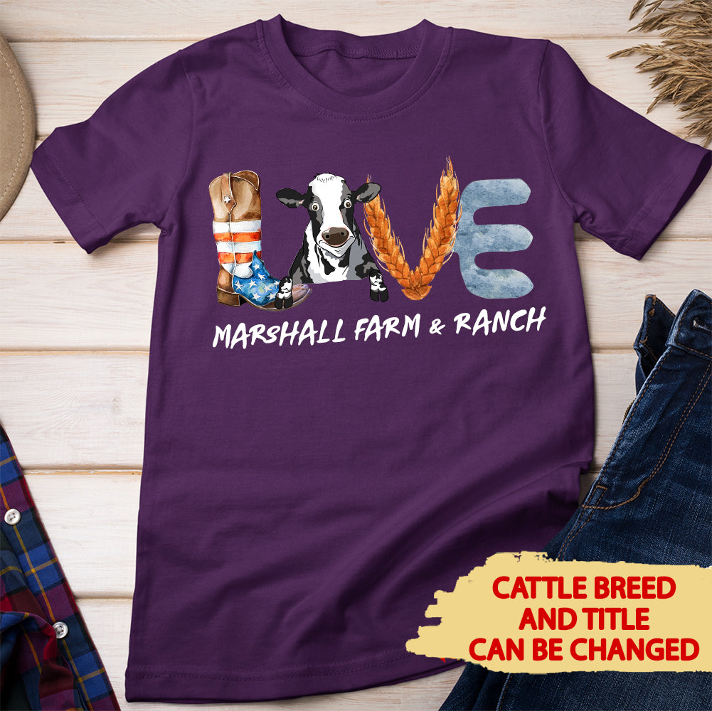 Love Farm - Customizable Unisex 5.3 oz Personalized T-shirt for Pet Lovers