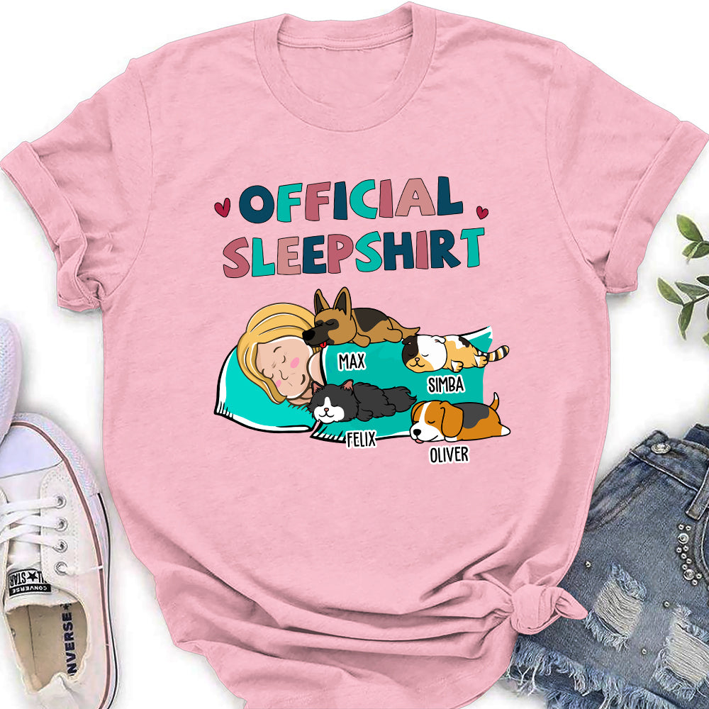 Personalized Custom Women's Sleeping Pet Sleepshirt - Ideal Gift for Pet Lovers