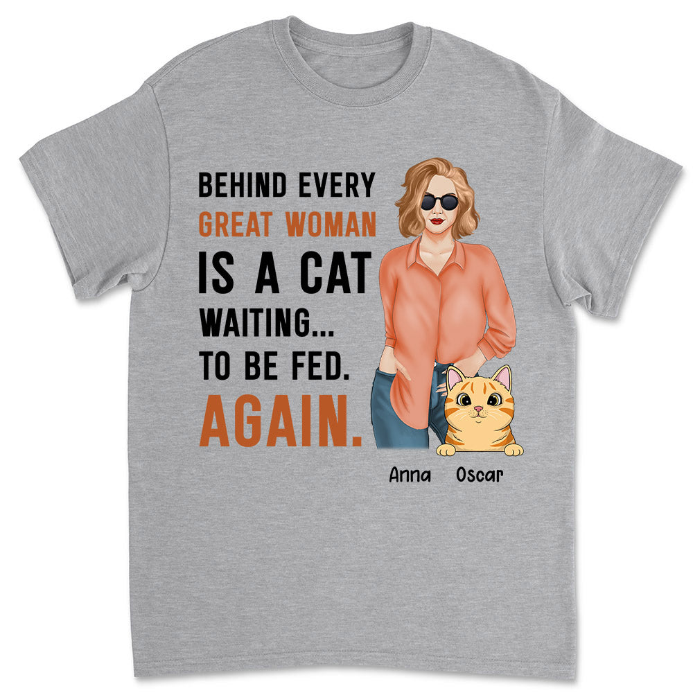 Personalized Custom Unisex 'Waiting To Be Fed' T-shirt - Ideal Gift for Pet Lovers