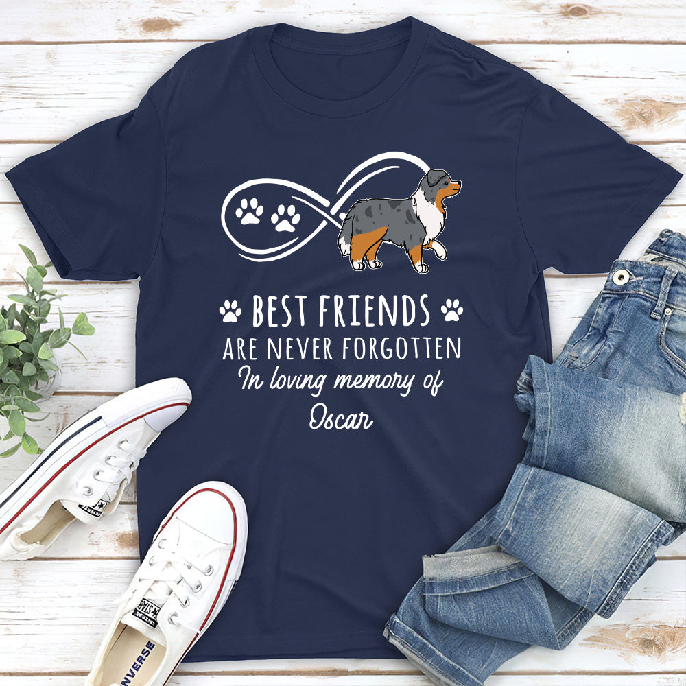 Never Forgotten - Personalized Custom Unisex 5.3 oz T-shirt for Pet Lovers