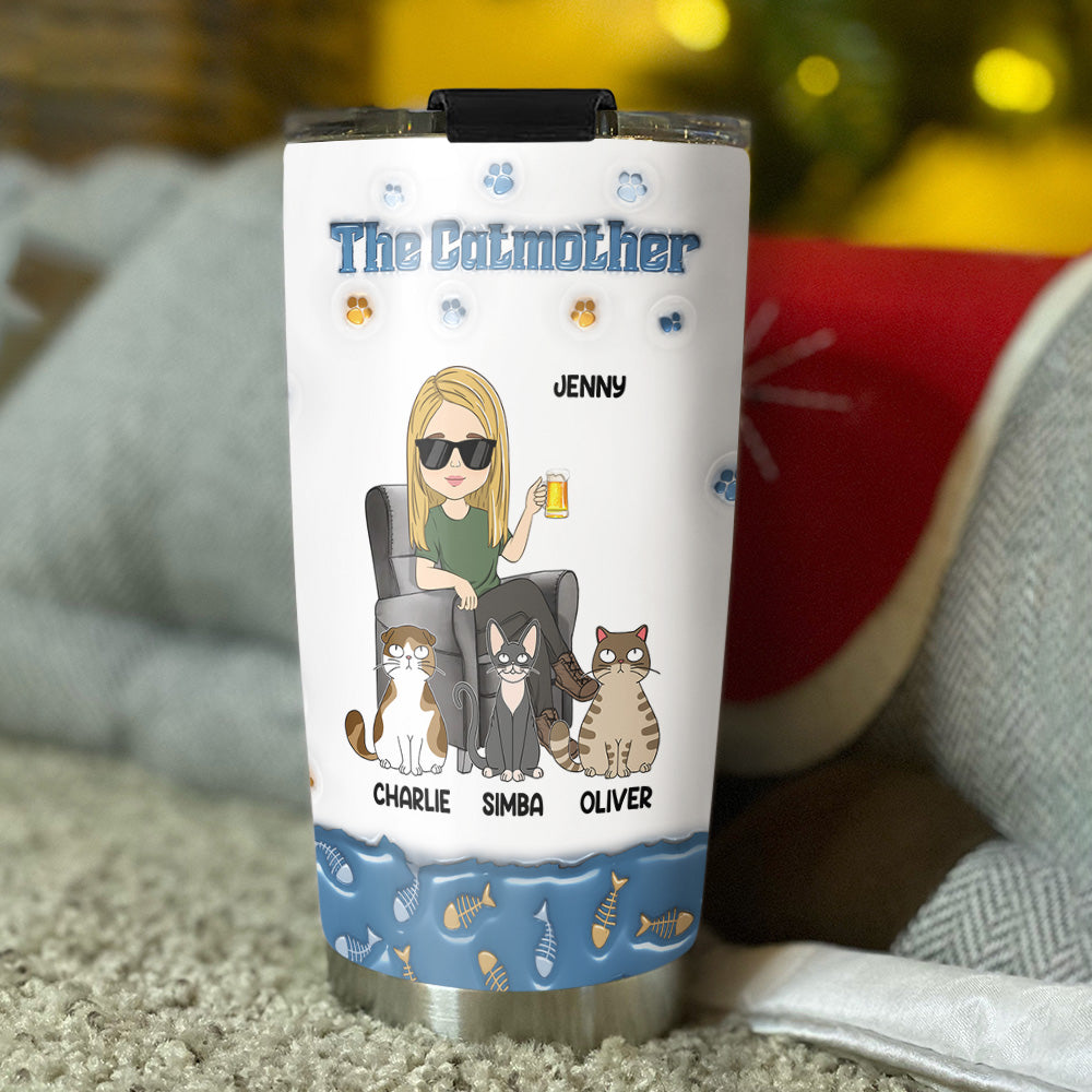The Catmother Version 2 - Stunning Personalized Custom 3D Inflated Effect 20oz Tumbler