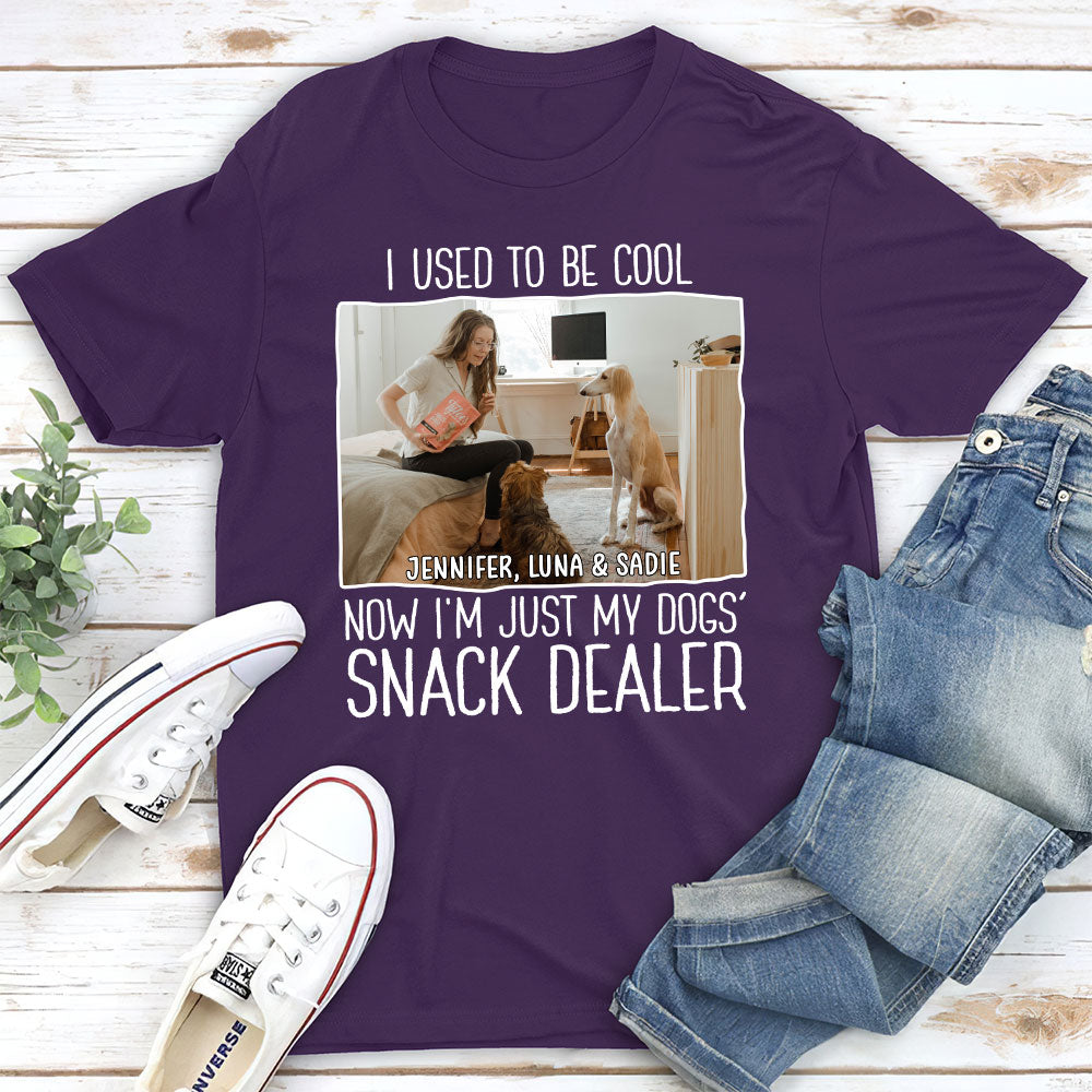 Just A Snack Dealer 2 Photo - Personalized Custom Unisex 5.3 oz T-shirt for Pet Lovers