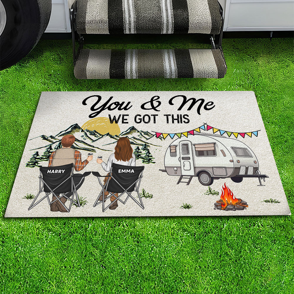 We Are In This Together - Personalized Custom Anti - Bacteria Doormat for Couples and Family