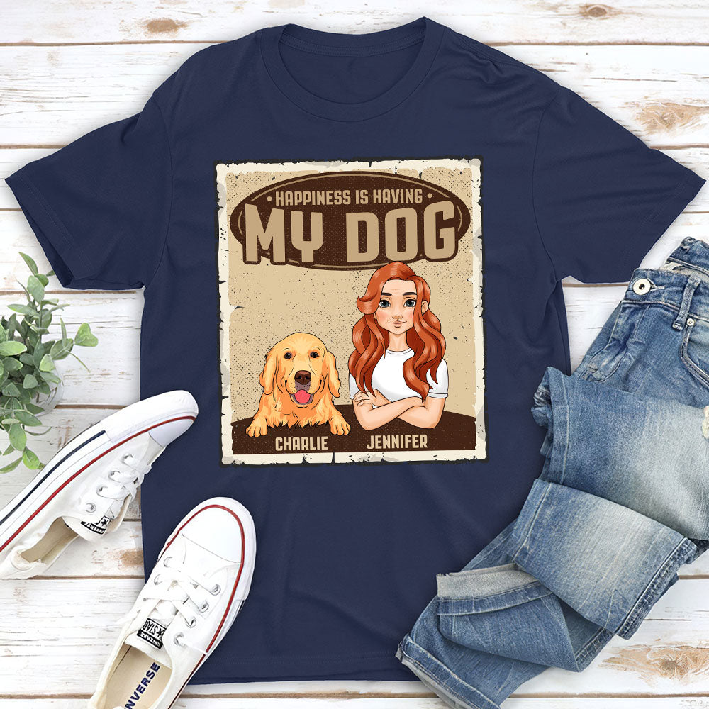 Personalized Custom Unisex Happiness Is Having T-shirt - Ideal Gift for Pet Lovers