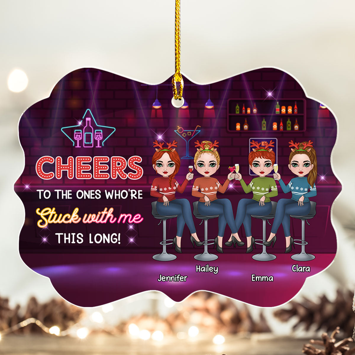 Stuck With Me - Exquisite Personalized Custom Acrylic Christmas Ornament