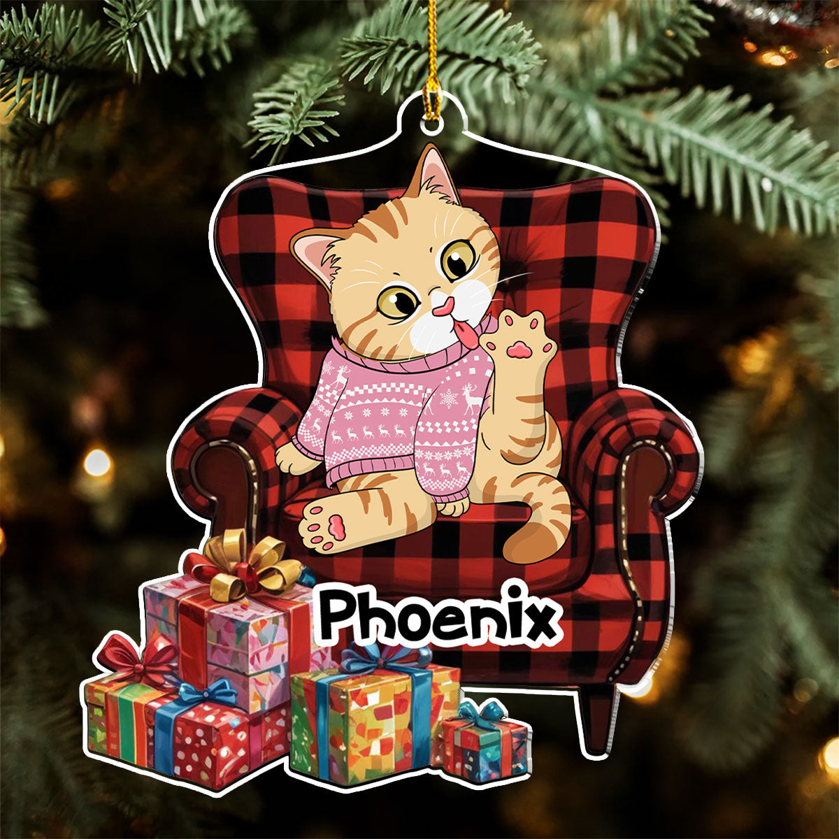 Whisker Wonderland - Exquisite Personalized Custom Acrylic Christmas Ornament