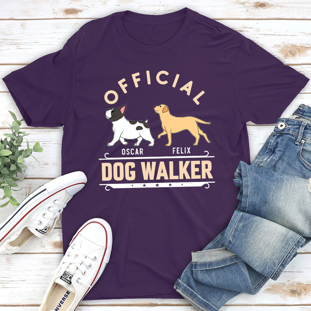 Official Personalized Custom Unisex Dog Walker T-shirt - Ideal Gift for Pet Lovers