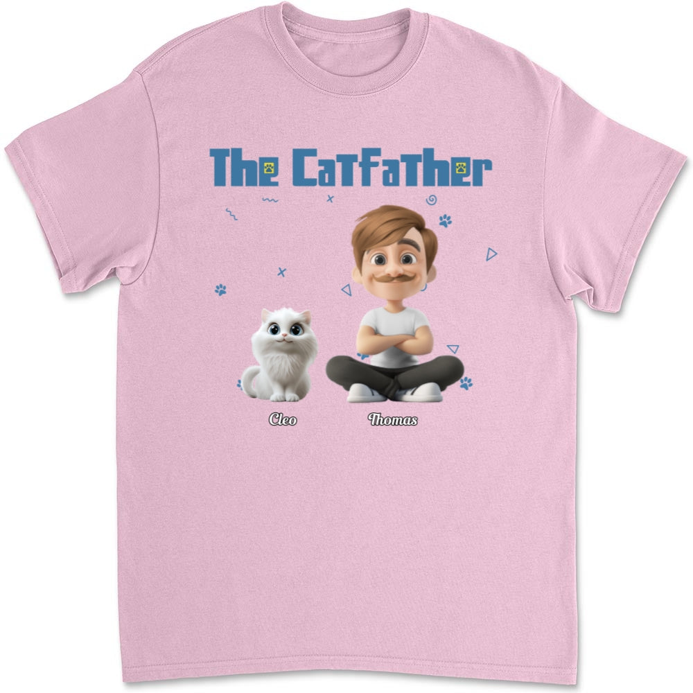 I Am The Catfather - Personalized Custom Unisex 5.3 oz T-Shirt for Pet Lovers