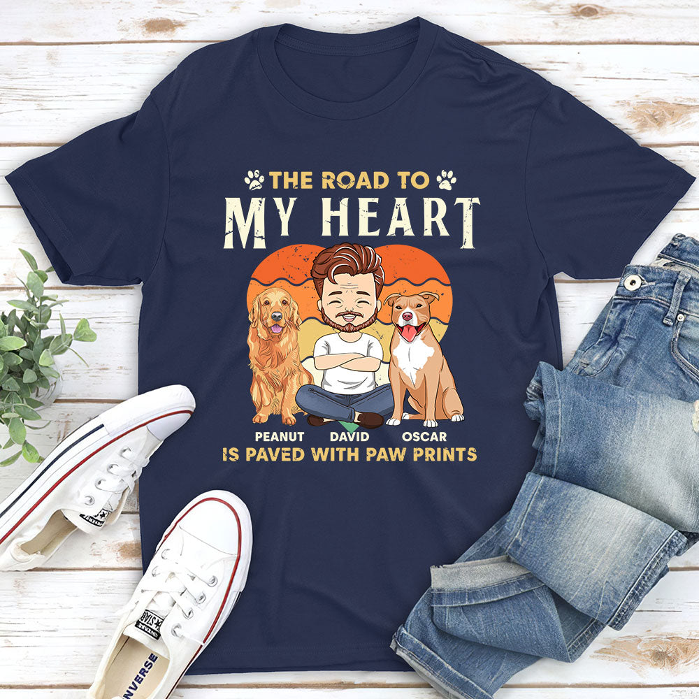 Paw Prints - Personalized Custom Unisex 5.3 oz T-shirt for Pet Lovers