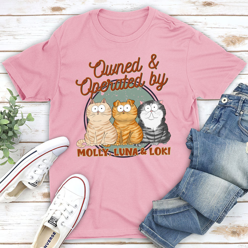 Personalized Custom Unisex Cat - Owned Operated T - shirt for Pet Lovers