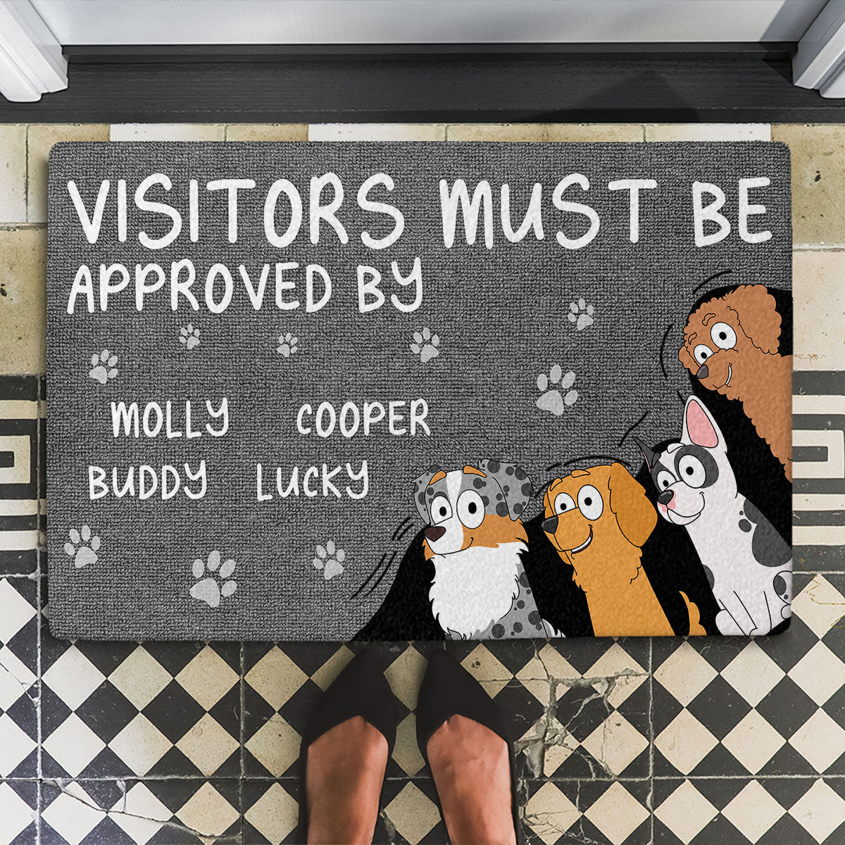 Dog-Approved Personalized Custom Doormat with Sublimation Printing and Multiple Size Options