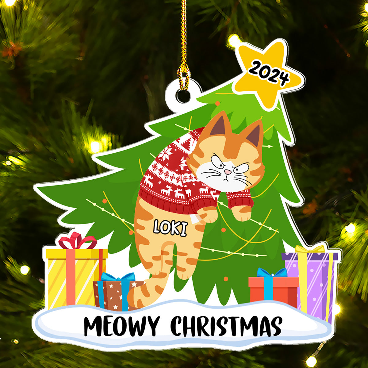 Dear Santa, Define Naughty - Exclusive Personalized Custom Acrylic Christmas Ornament
