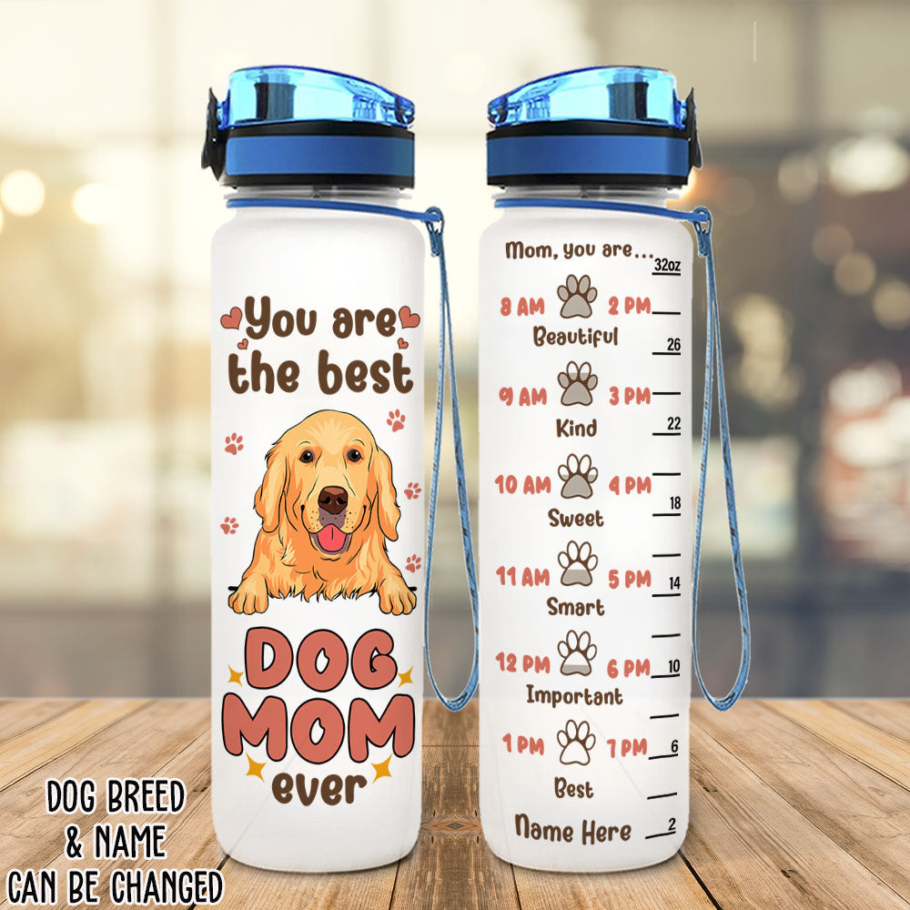 You Are The Best - Personalized Custom Time - Marked Water Tracker Bottle for Pet Lovers