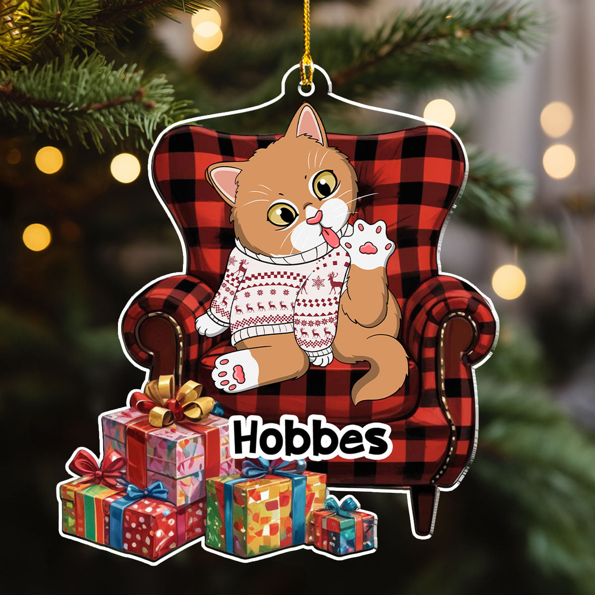Whisker Wonderland - Exquisite Personalized Custom Acrylic Christmas Ornament