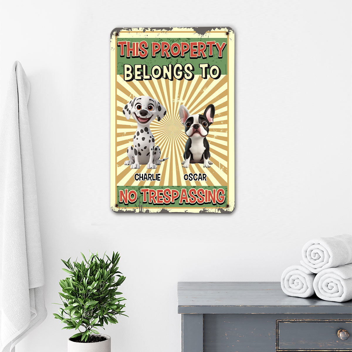Personalized Custom Metal Warning Sign - Ideal for Home and Office Decor