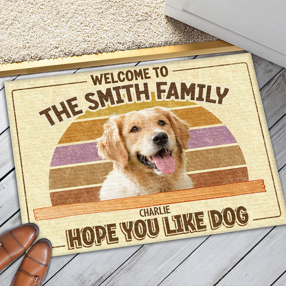 Welcome Home with Personalized Custom Photo Doormat for Pet Lovers