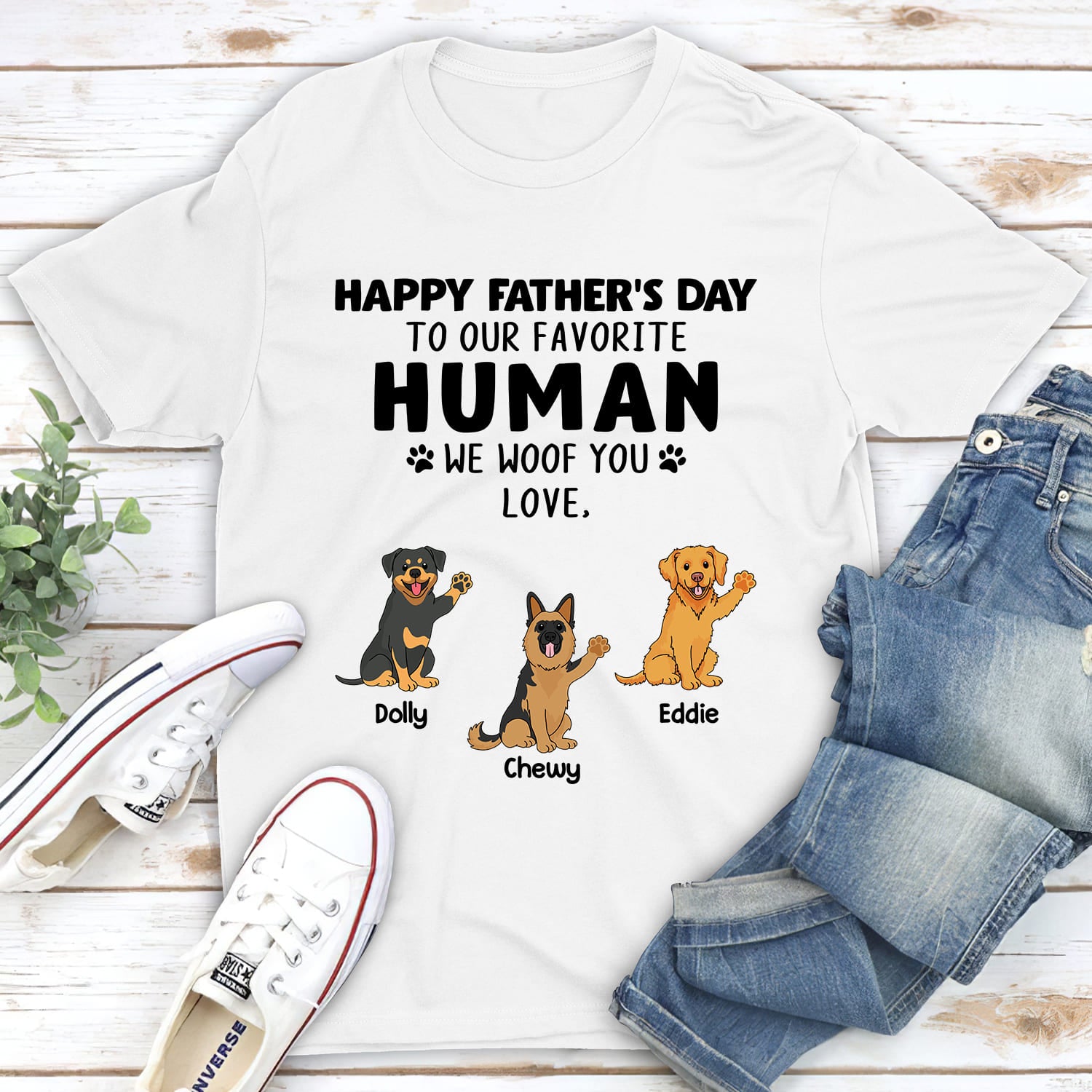 Favorite Human - Personalized Custom Unisex 5.3 oz T-shirt for Pet Lovers