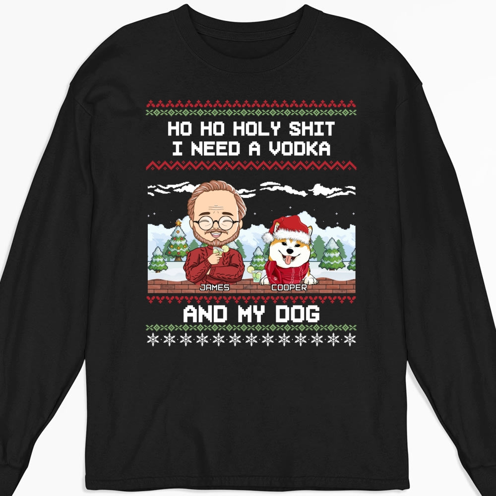 Ho Ho Holy Christmas - Exclusive Personalized Custom Long Sleeve T-shirt for Pet Lovers