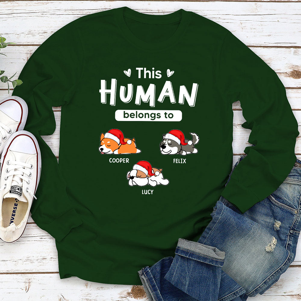 Sleeping Dogs Personalized Custom Long Sleeve Unisex T-shirt - Ideal Gift for Pet Lovers