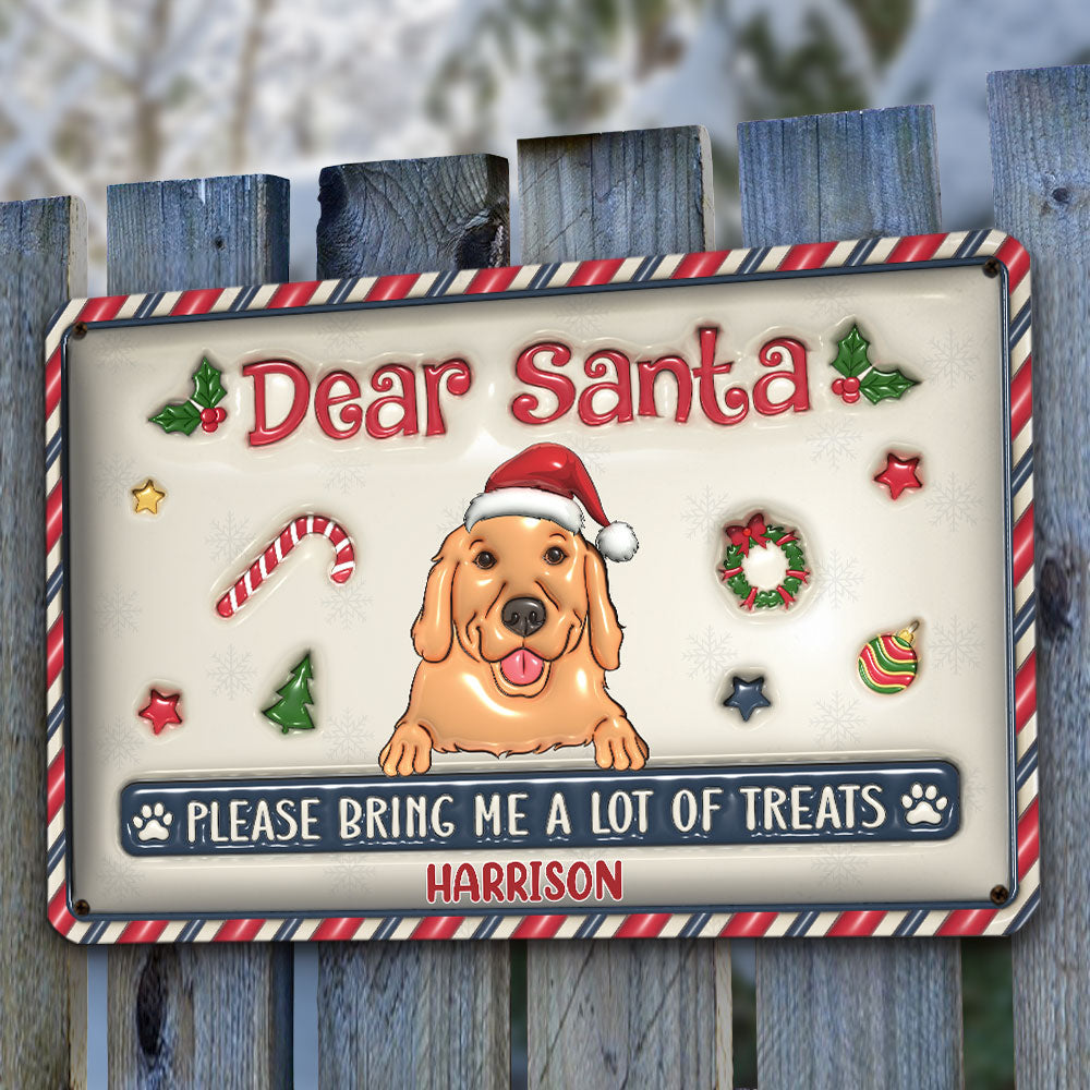 Personalized Custom 3D Inflated Effect Metal Sign - Bring a Lot of Treats for Your Home or Office