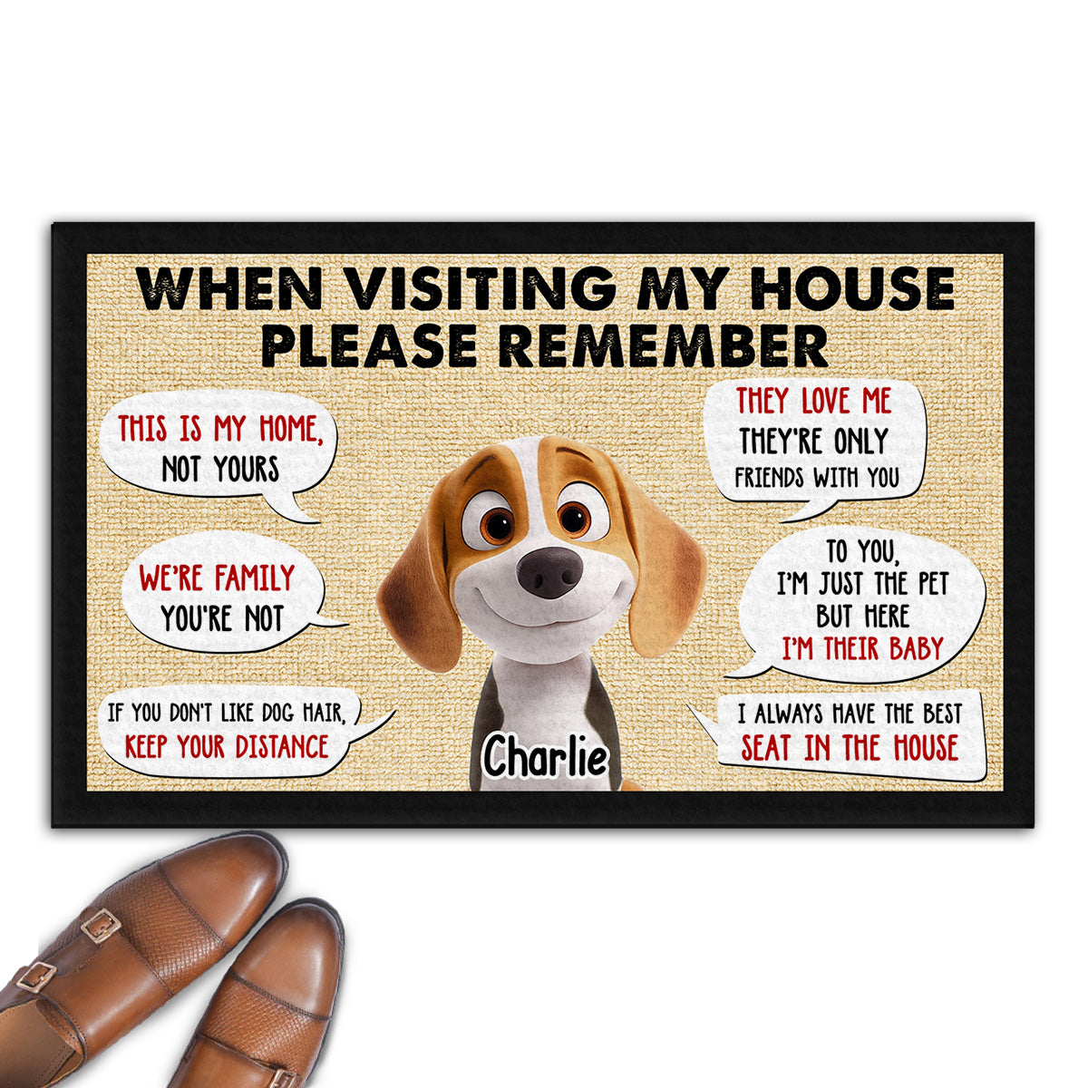 Please Remember Version 2 - Personalized Custom Pet Doormat with Cat or Dog Picture