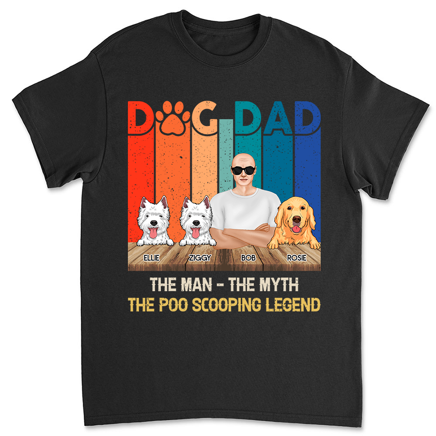 Unique Personalized Custom Unisex Dog Dad Man T-shirt
