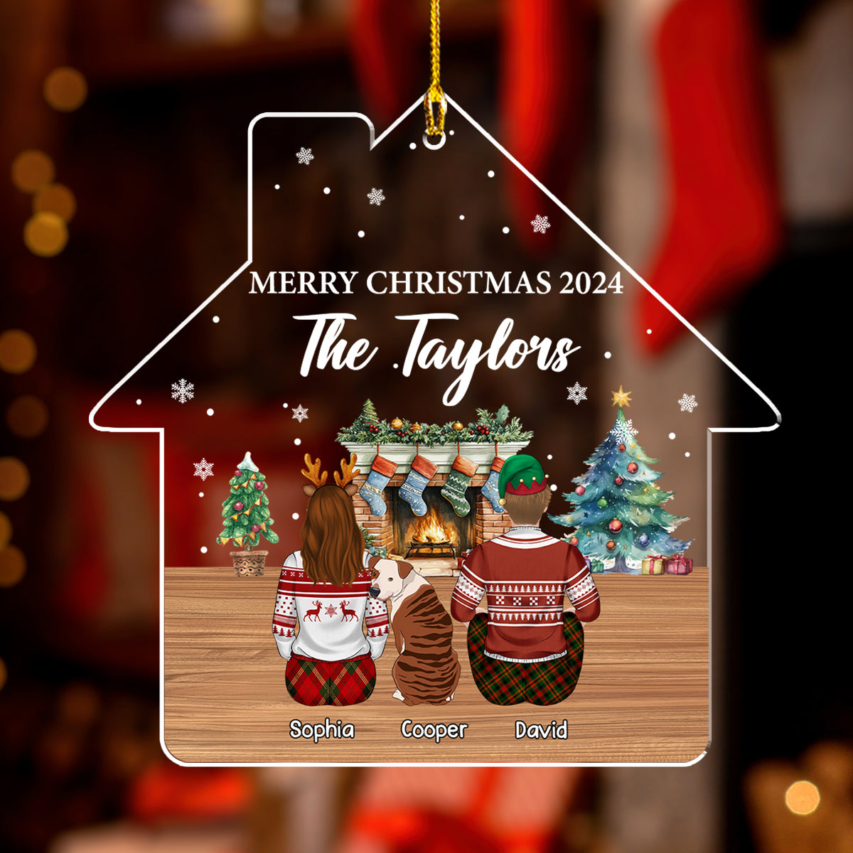 Customizable Family Reunion Christmas Personalized Acrylic Ornament