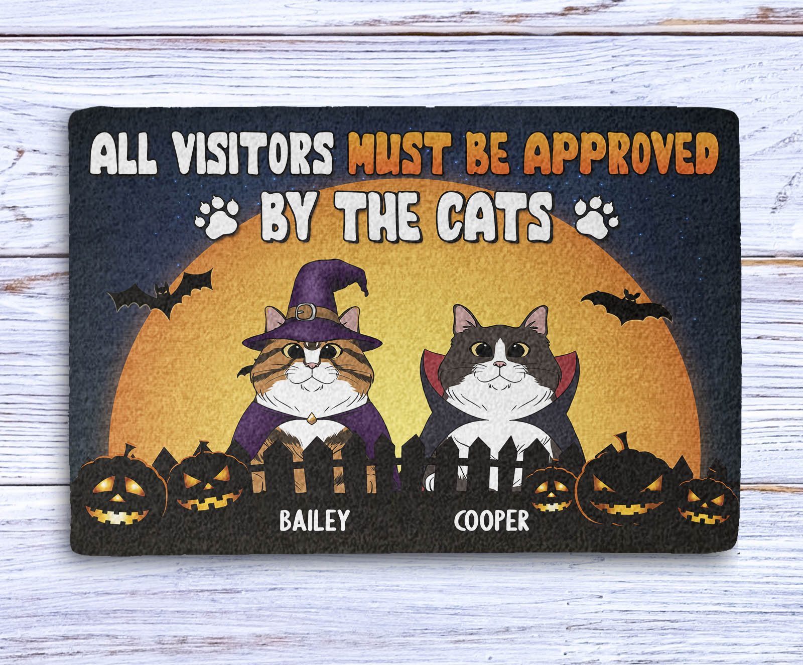 Cats Approved! Personalized Custom Doormat with Your Dog's Picture