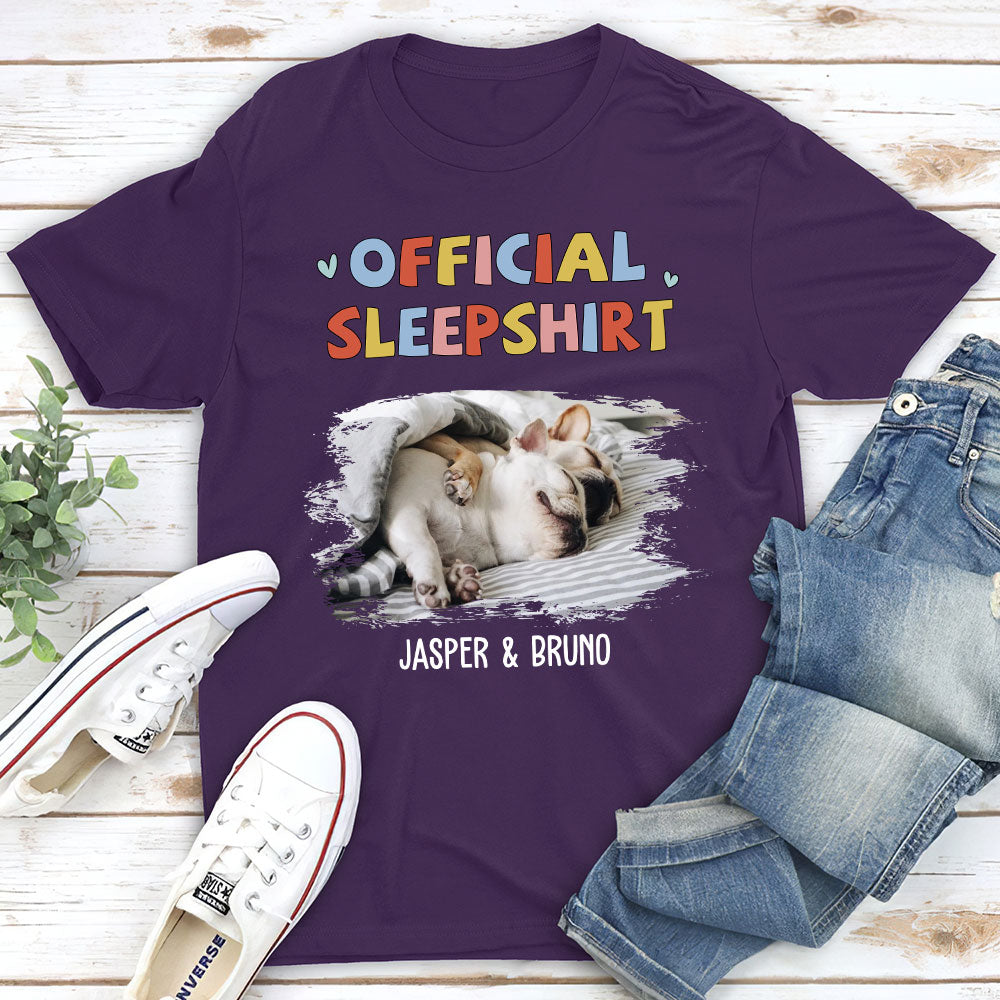 Personalized Custom Premium Sleeping Pet Sleepshirt Version 2 Photo T-shirt for Pet Lovers