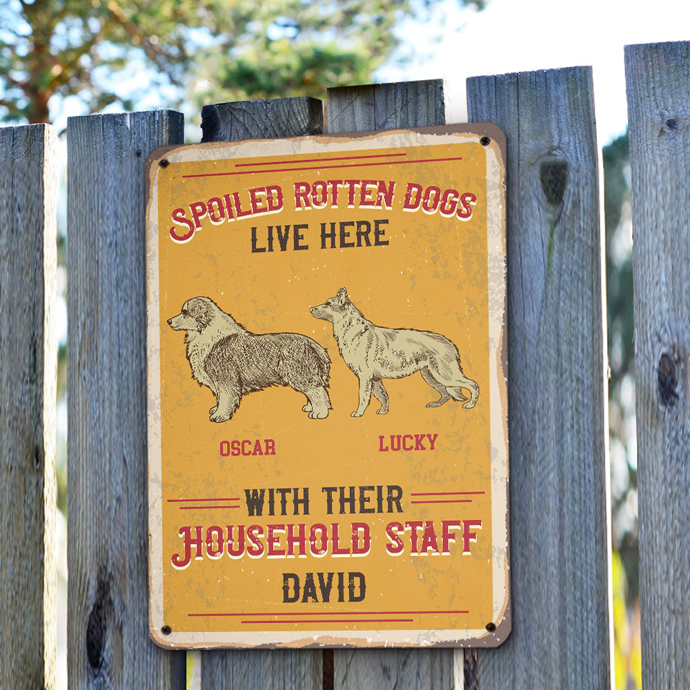 Spoiled Rotten Dog - Exquisite Personalized Custom Metal Sign for Dog Lovers